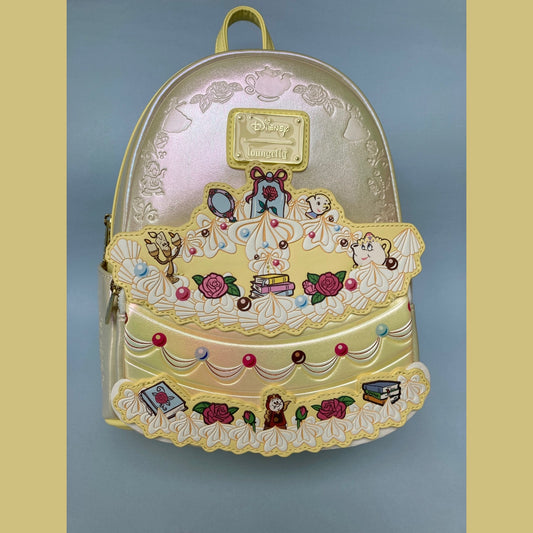 Disney Loungefly Cake Mini Backpack NWT & Free Accessories Bundle - Belle