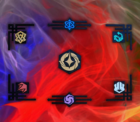 Lorcana icon and inks border accents
