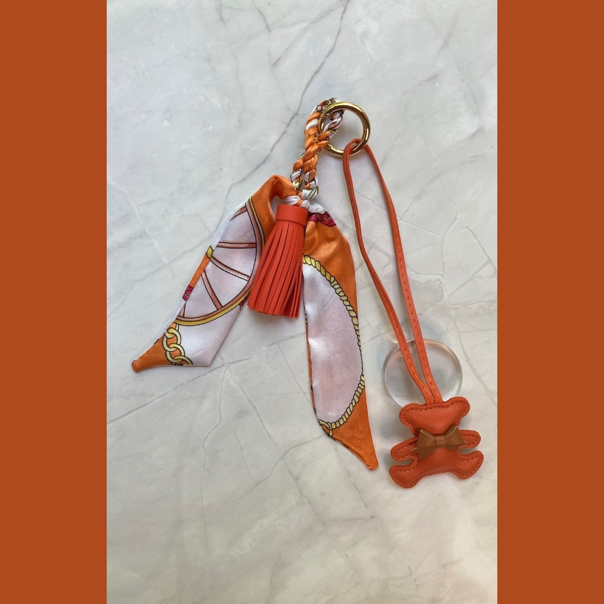 Chic Teddy Bear Handbag Adornment & Keychain, 5 Color Options