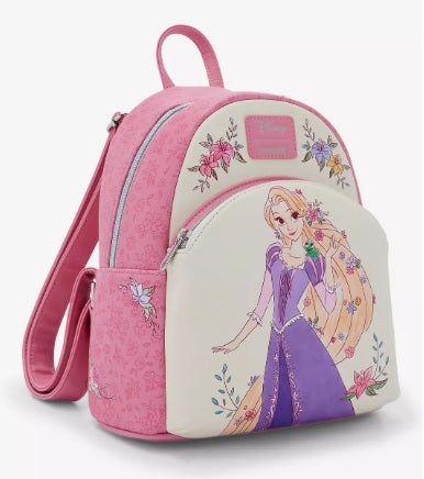 Loungefly Disney Tangled Rapunzel Flowers Mini Backpack NWT