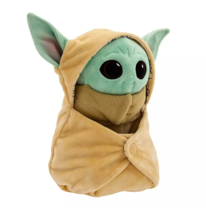 Disney Store Grogu Plush Reversible Swaddle Star Wars Mandalorian Baby Yoda 10.5” NWT