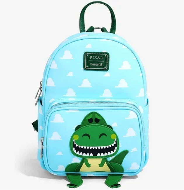 Loungefly Disney Pixar Toy Story Rex Roaring Mini Backpack NWT + Woody and Buzz
