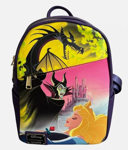 DEC Exclusive Sleeping Beauty Maleficent Loungefly Mini Backpack