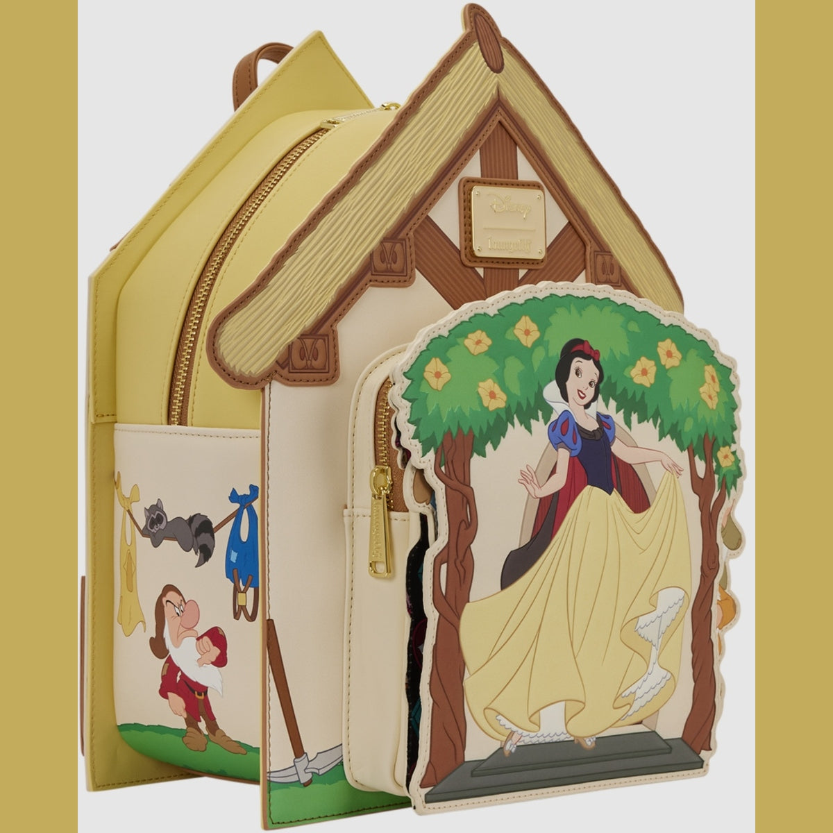 Loungefly Disney Snow White Cottage Mini Backpack NWT with Pop Up Card