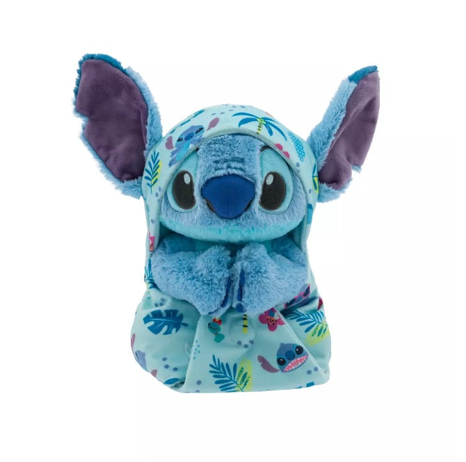 Disney Store Stitch Plush Reversible Swaddle Lilo & Stitch Baby Stitch 11.75” NWT