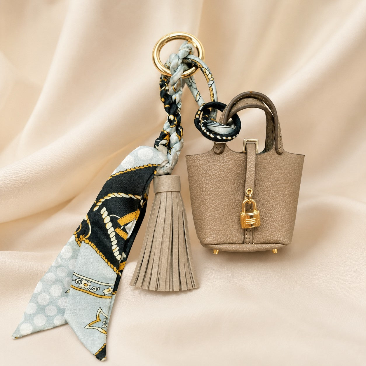 Timeless Classics Luxury Bag Accessory Trio Mini Purse Keychain Charms
