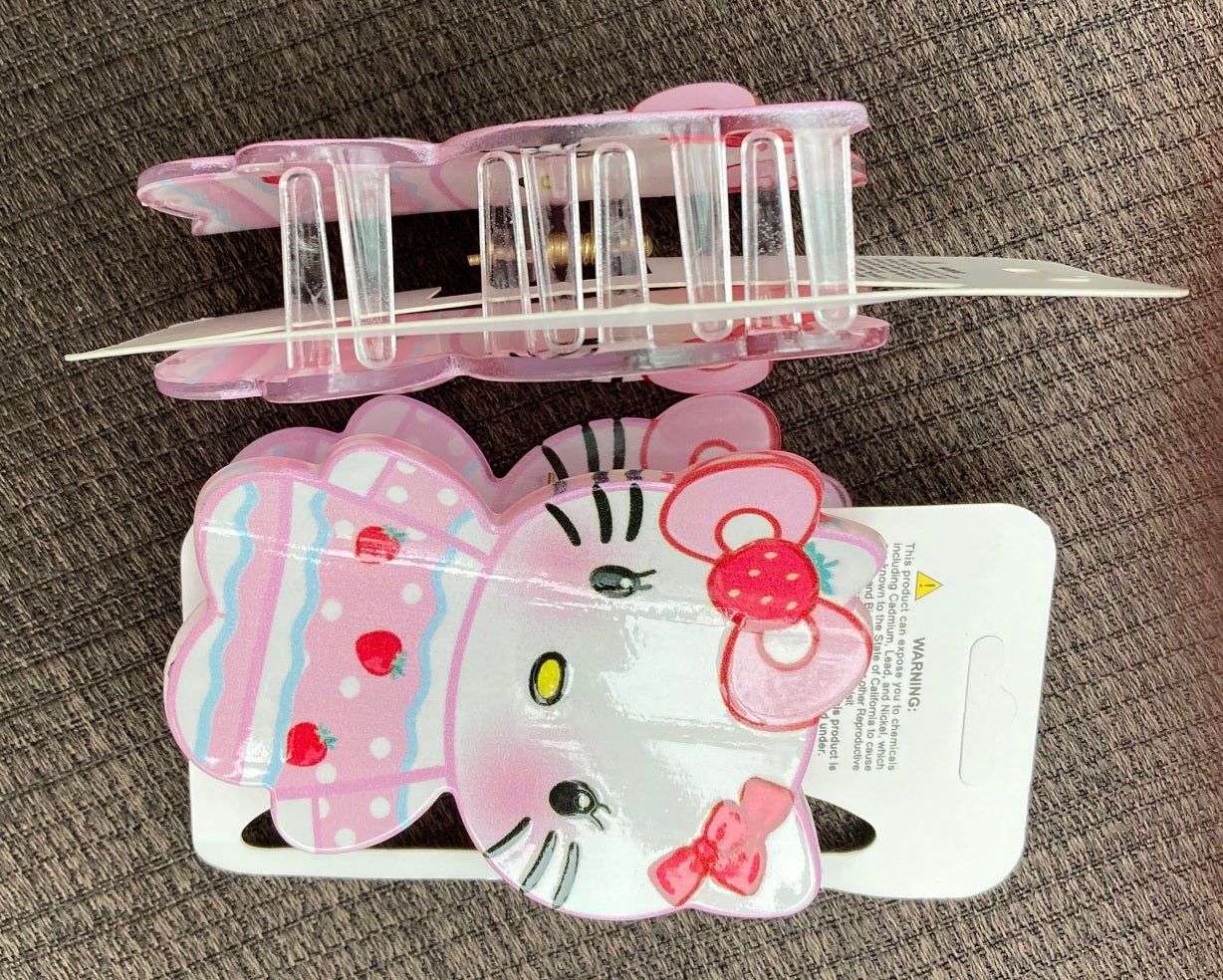 Hello Kitty Plush Backpack Gift Set Kawaii Bundle Hair Clips Keychain Stationery New