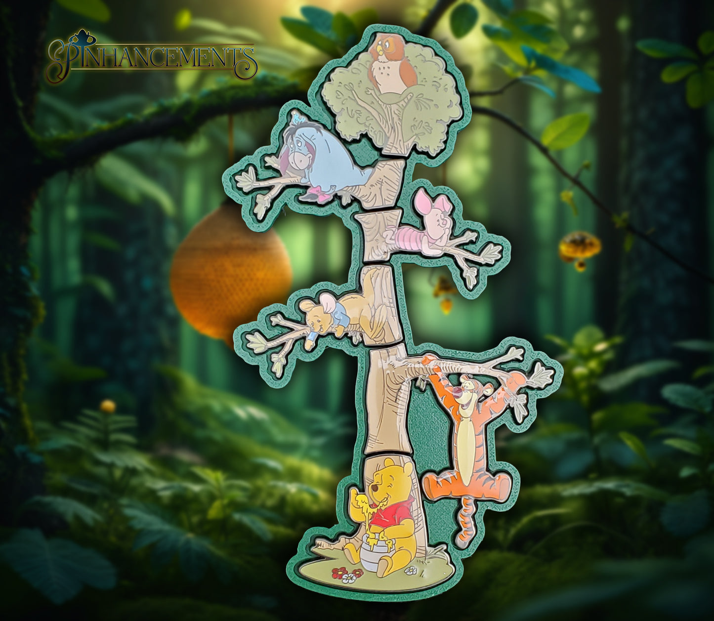 Winnie the Pooh & Friends Character Tree puzzle frame