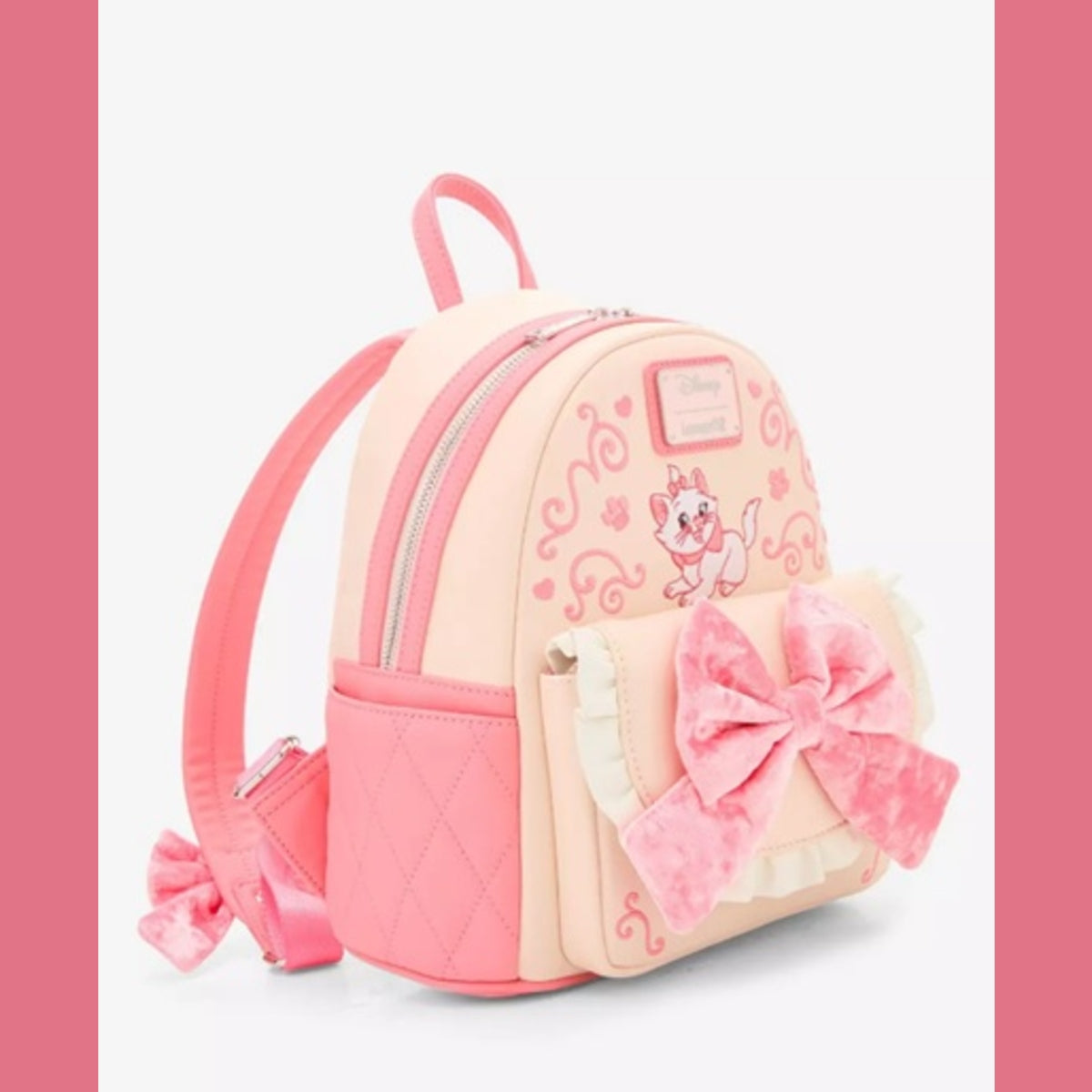 Aristocats Marie Velvet Bow Backpack and Wallet Set NWT