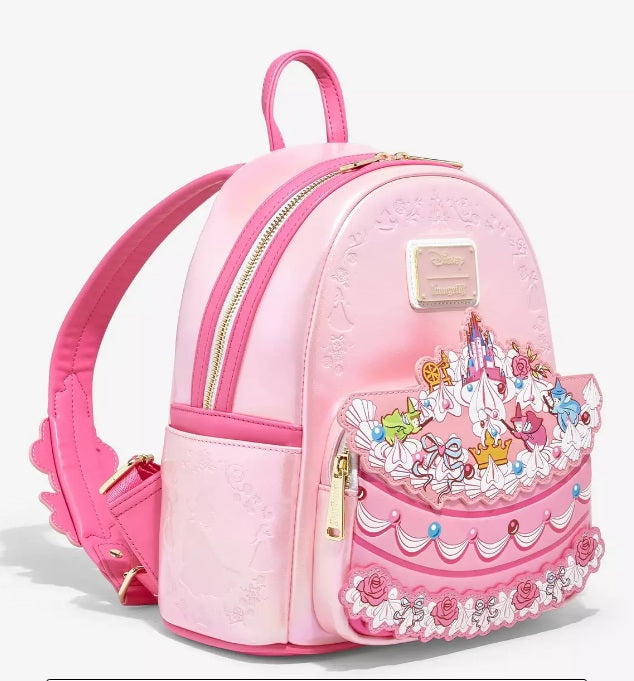 Disney Loungefly Cake Mini Backpack & Signature Bundle NWT - Aurora