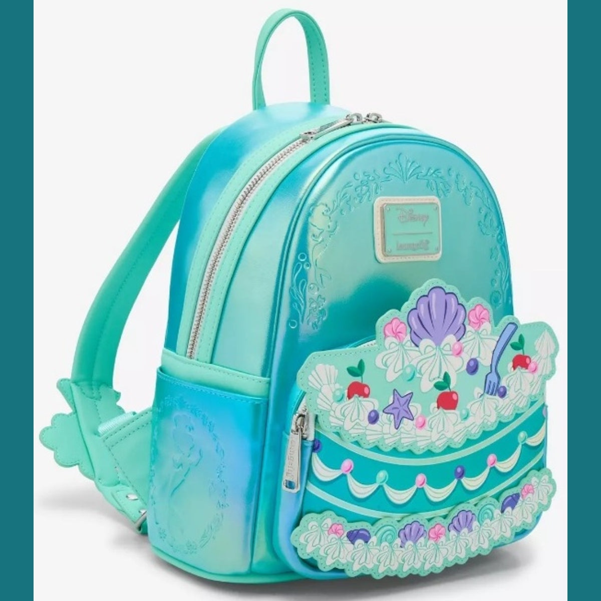 Disney Loungefly Birthday Cake Mini Backpack NWT with Accessories Bundle - Ariel