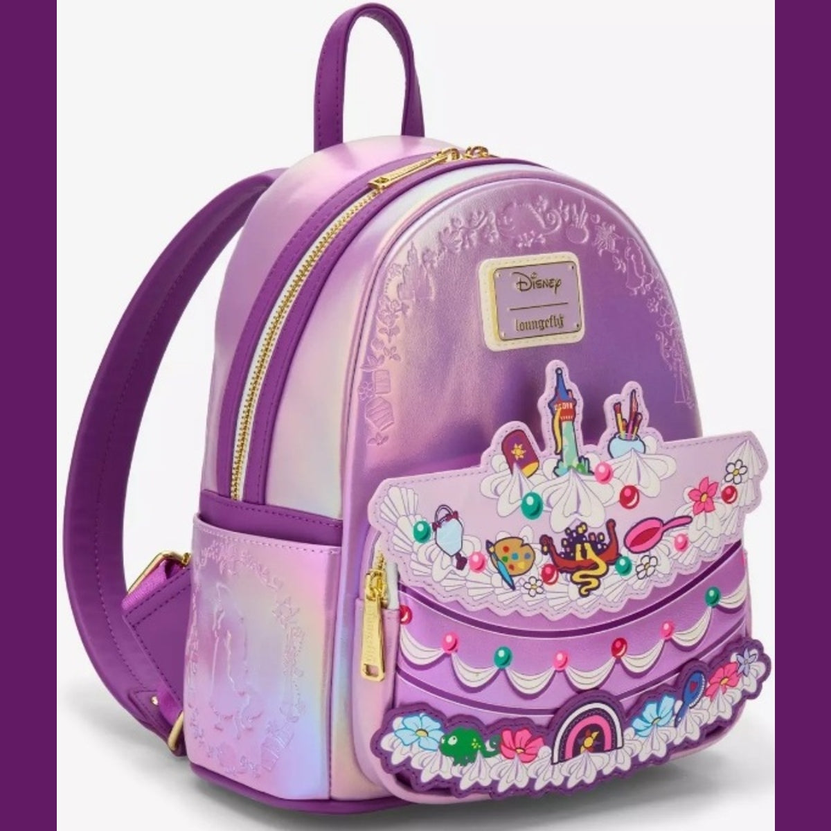 Disney Loungefly Cake Mini Backpack NWT & Free Accessories Bundle - Rapunzel