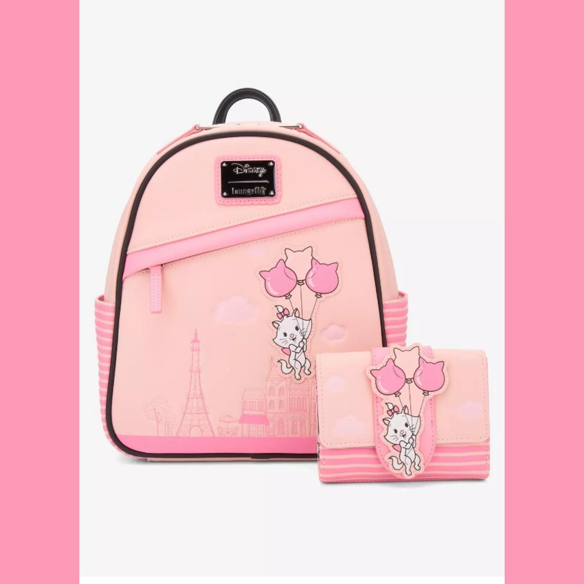 Loungefly Disney Aristocats Marie Balloons Mini Backpack & Wallet Set NWT