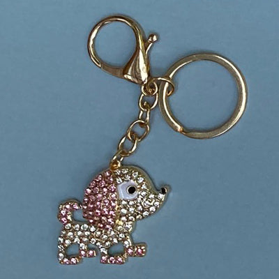 Dog Breed Rhinestone Keychain | Gold Hardware Bag Charm
