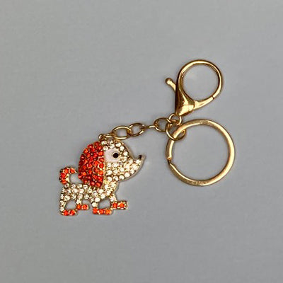 Dog Breed Rhinestone Keychain | Gold Hardware Bag Charm