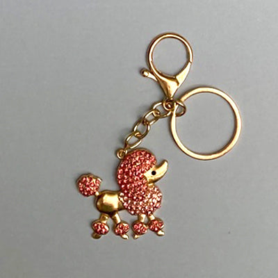 Dog Breed Rhinestone Keychain | Gold Hardware Bag Charm