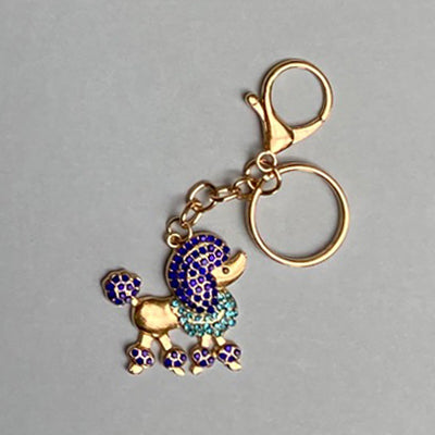 Dog Breed Rhinestone Keychain | Gold Hardware Bag Charm