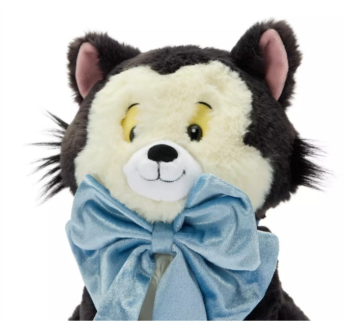 Disney Store Japan Figaro Plush with Bow Pinocchio Cat 12.5” NWT
