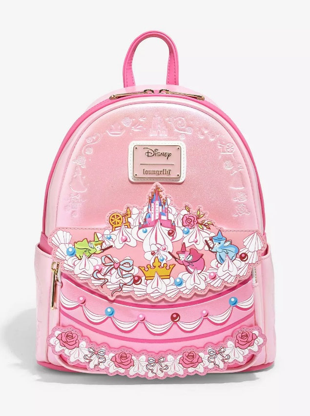 Disney Loungefly Cake Mini Backpack & Signature Bundle NWT - Aurora