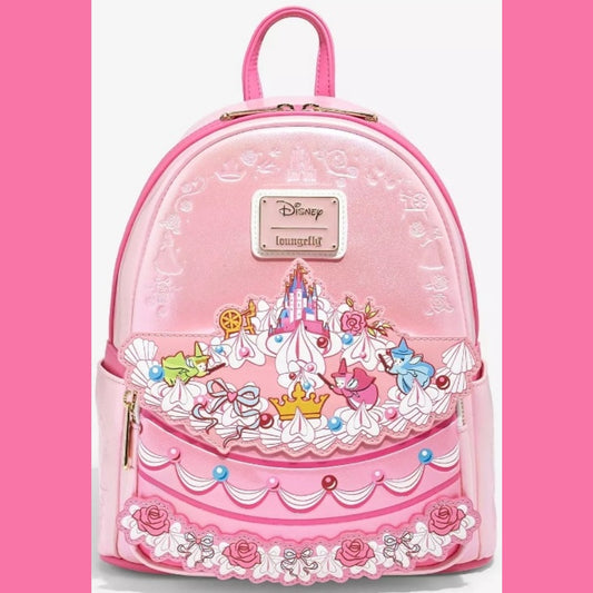 Disney Loungefly Cake Mini Backpack NWT & Free Accessories Bundle - Aurora