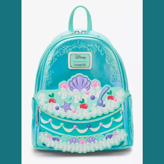 Disney Loungefly Birthday Cake Mini Backpack NWT with Accessories Bundle - Ariel
