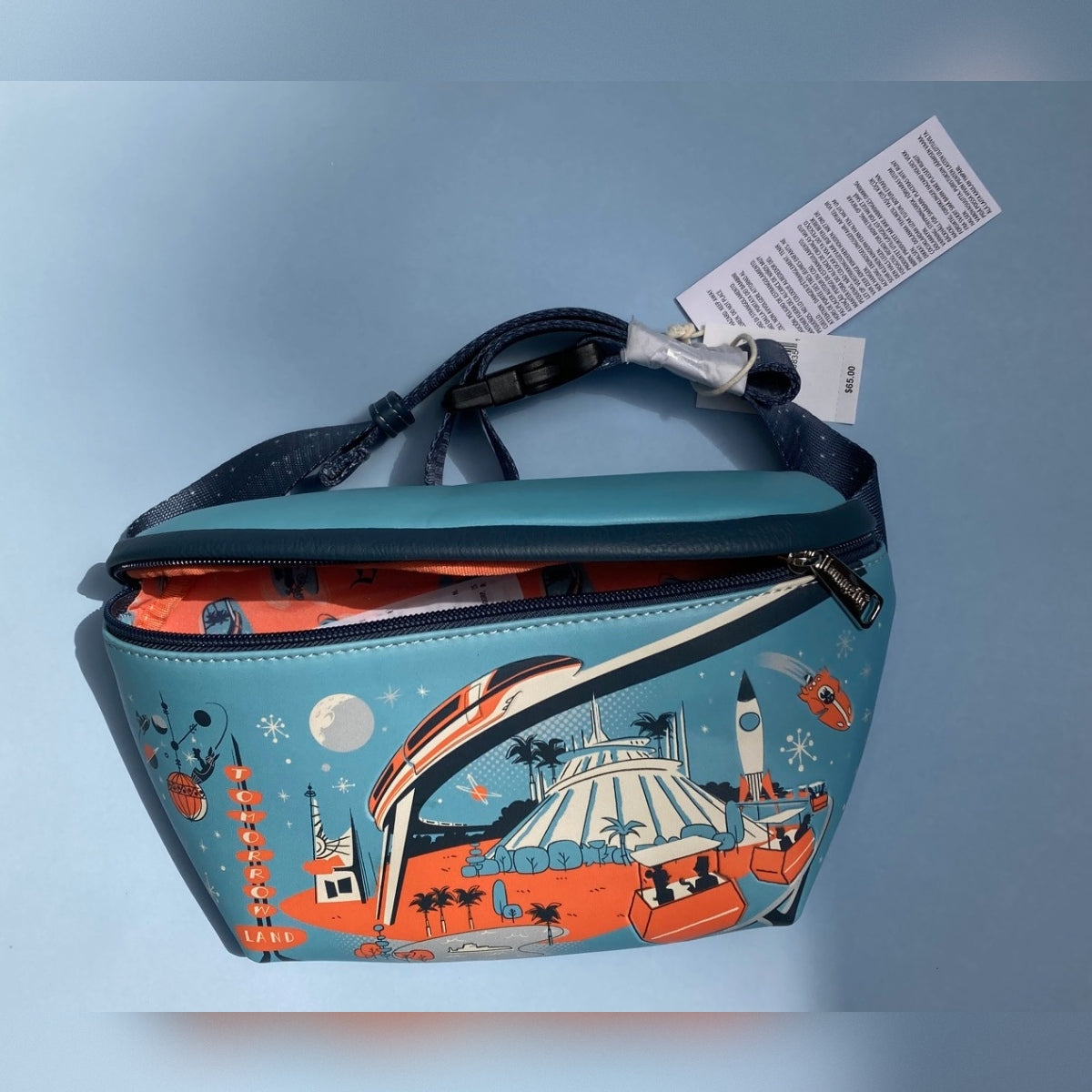 Disney Parks Loungefly Disneyland Tomorrowland Retro Fanny Pack Belt Bag NWT