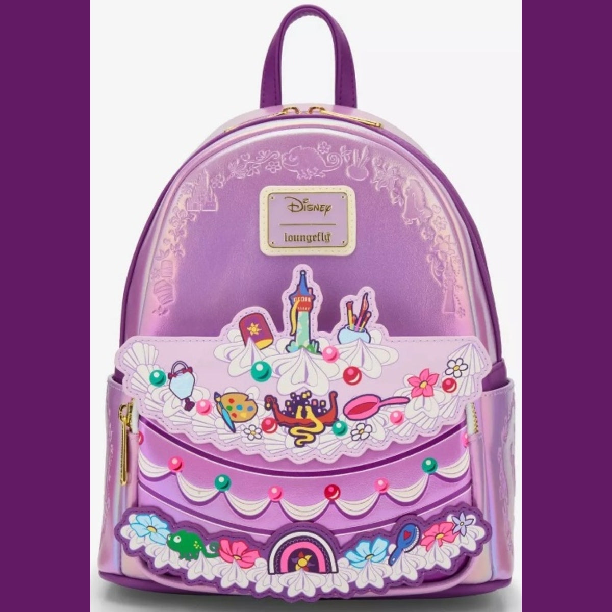 Disney Loungefly Cake Mini Backpack NWT & Free Accessories Bundle - Rapunzel