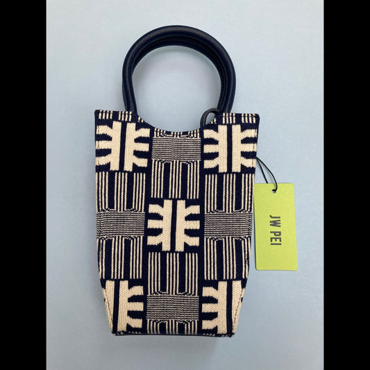 JW PEI FEI Navy Jacquard Knit Mini Tote Phone Bag Crossbody NWT