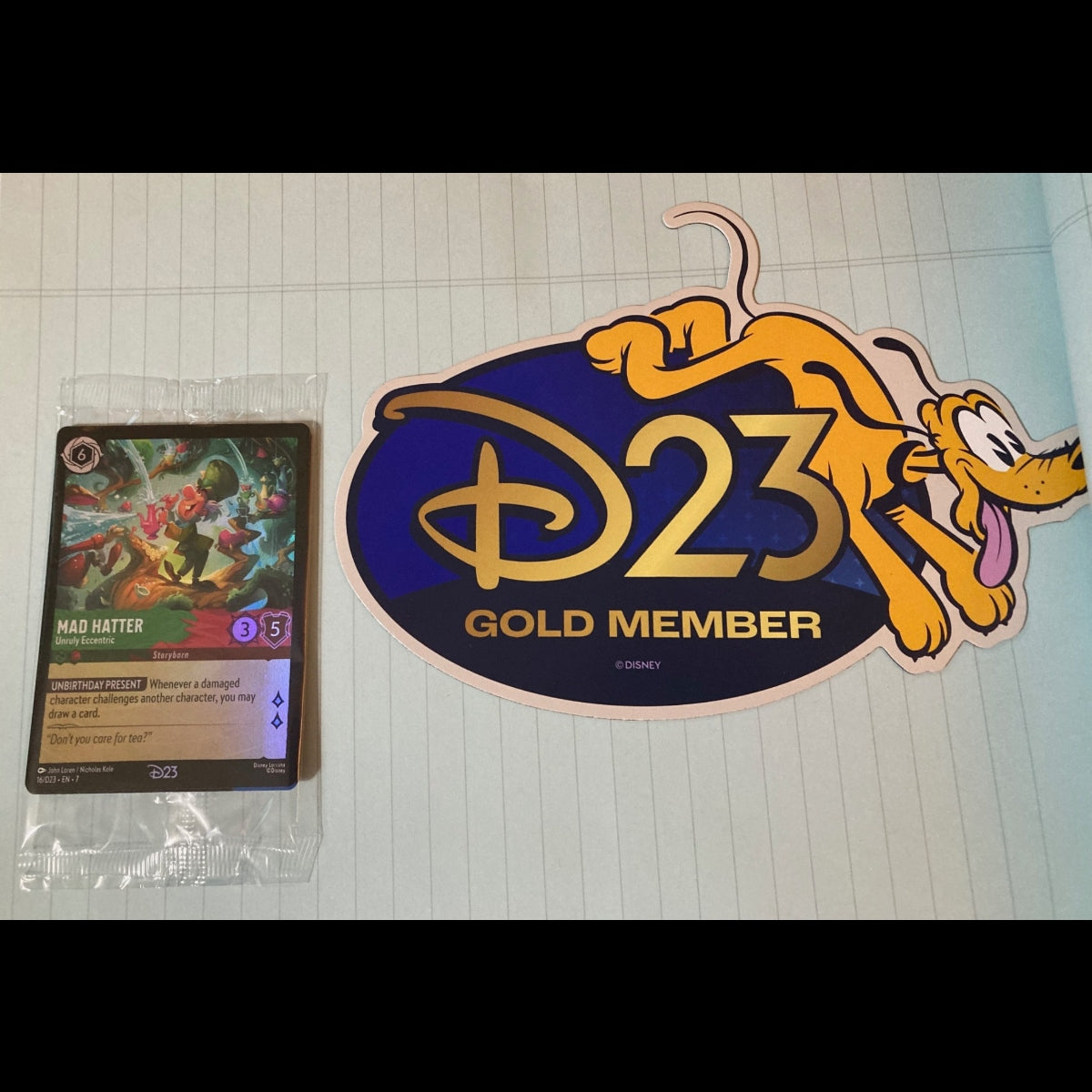 2026 D23 Gold Member Complete Kit – Sorcerer Mickey Statue, Sealed Lorcana Promo, Collector's Pin & Magnet
