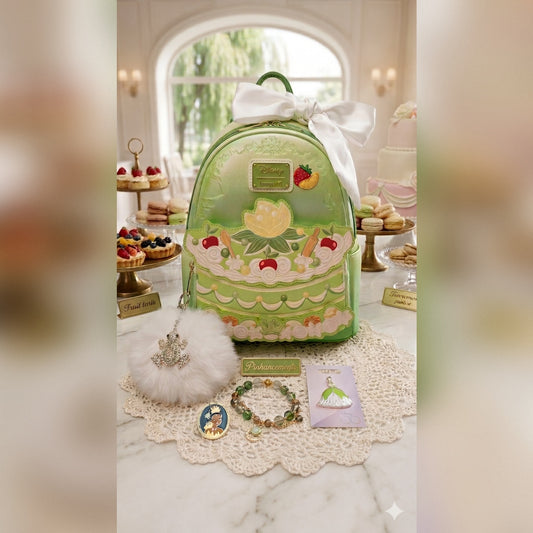 Disney Loungefly Cake Mini Backpack & Signature Bundle NWT - Tiana