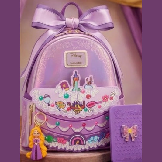 Disney Loungefly Cake Mini Backpack NWT & Free Accessories Bundle - Rapunzel
