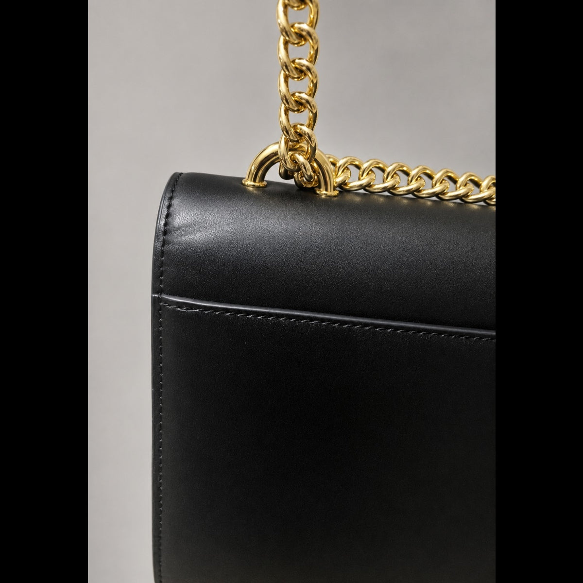JW PEI Black Envelope Chain Crossbody Bag Gold Chain Vegan Leather NWT