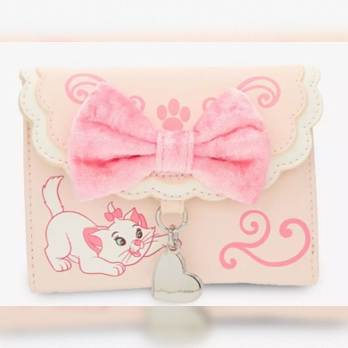 Loungefly Disney The Aristocats Marie Velvet Bow Wallet NWT