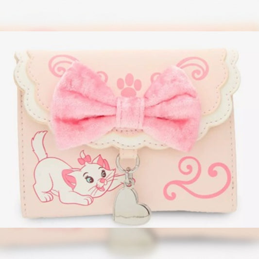 Loungefly Disney The Aristocats Marie Velvet Bow Wallet NWT