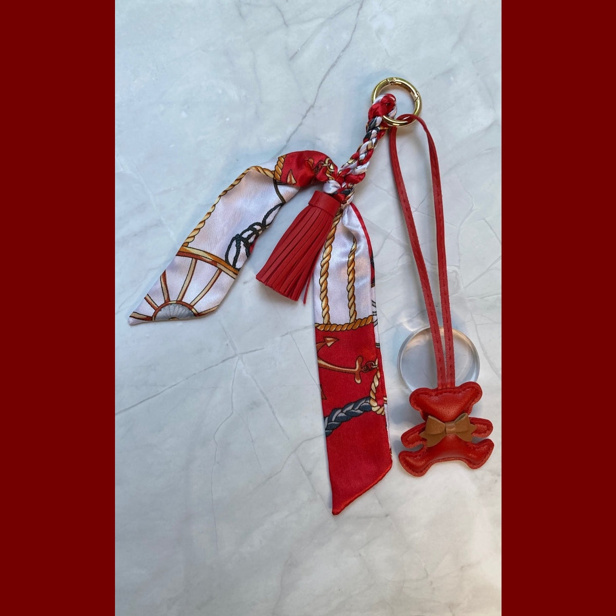 Chic Teddy Bear Handbag Adornment & Keychain, 5 Color Options