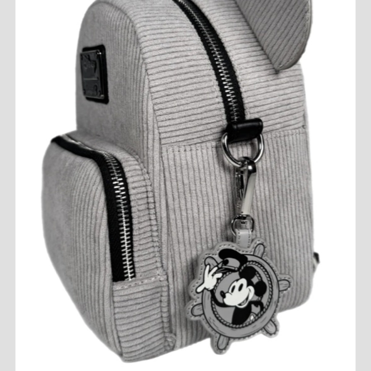 Loungefly Disney Steamboat Willie Corduroy Convertible Mini Backpack LE 1000 NWT