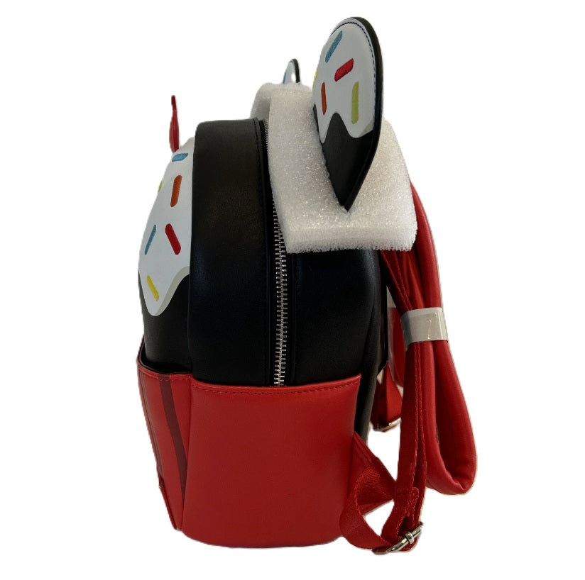 Loungefly Disney Mickey Mouse Cupcake Figural Mini Backpack NWT Faux Leather Sprinkles