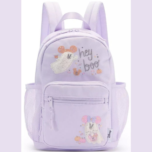 Disney Store Mickey Minnie Mouse Cutie Ghost Hey Boo Backpack, Ear Holder NWT