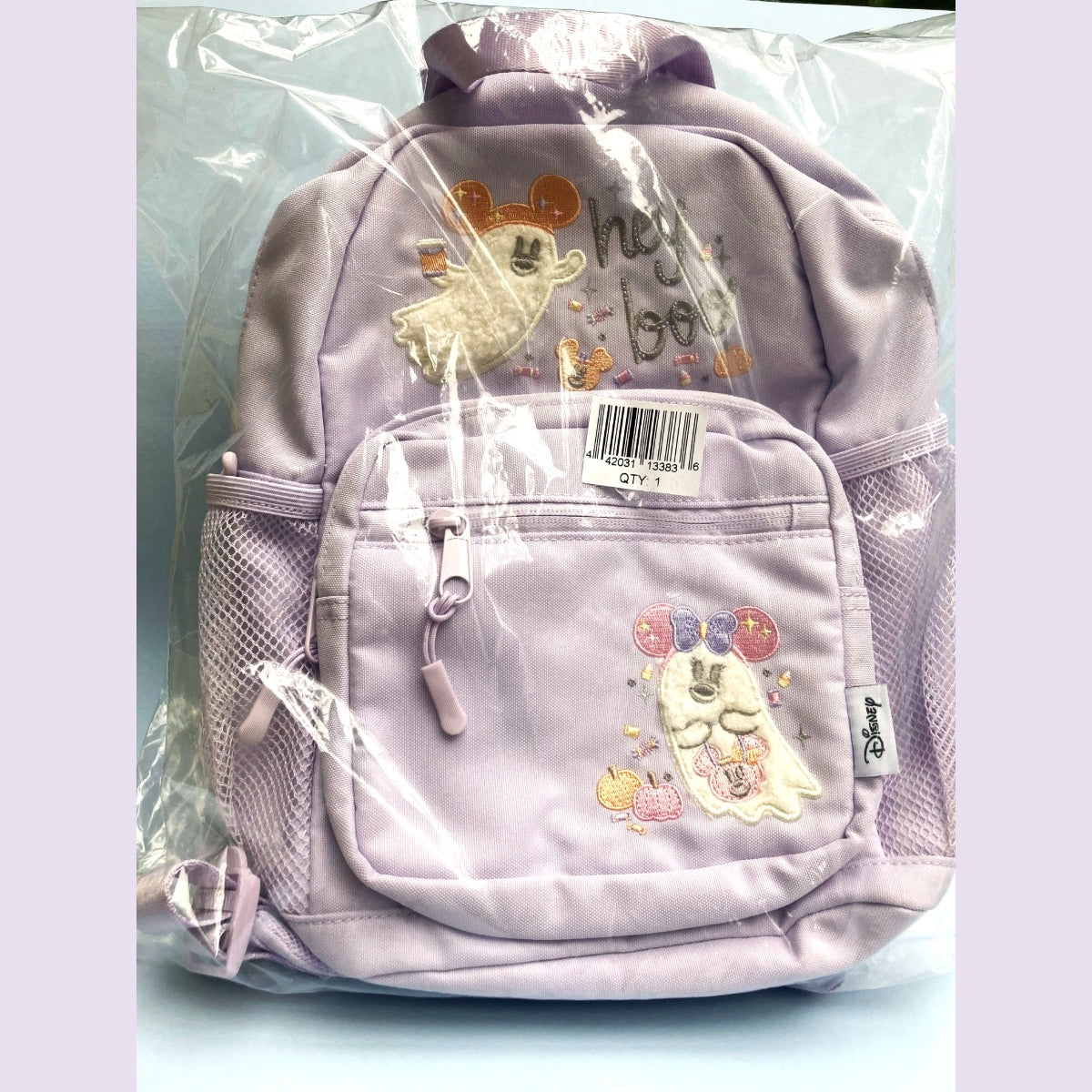 Disney Store Mickey Minnie Mouse Cutie Ghost Hey Boo Backpack, Ear Holder NWT