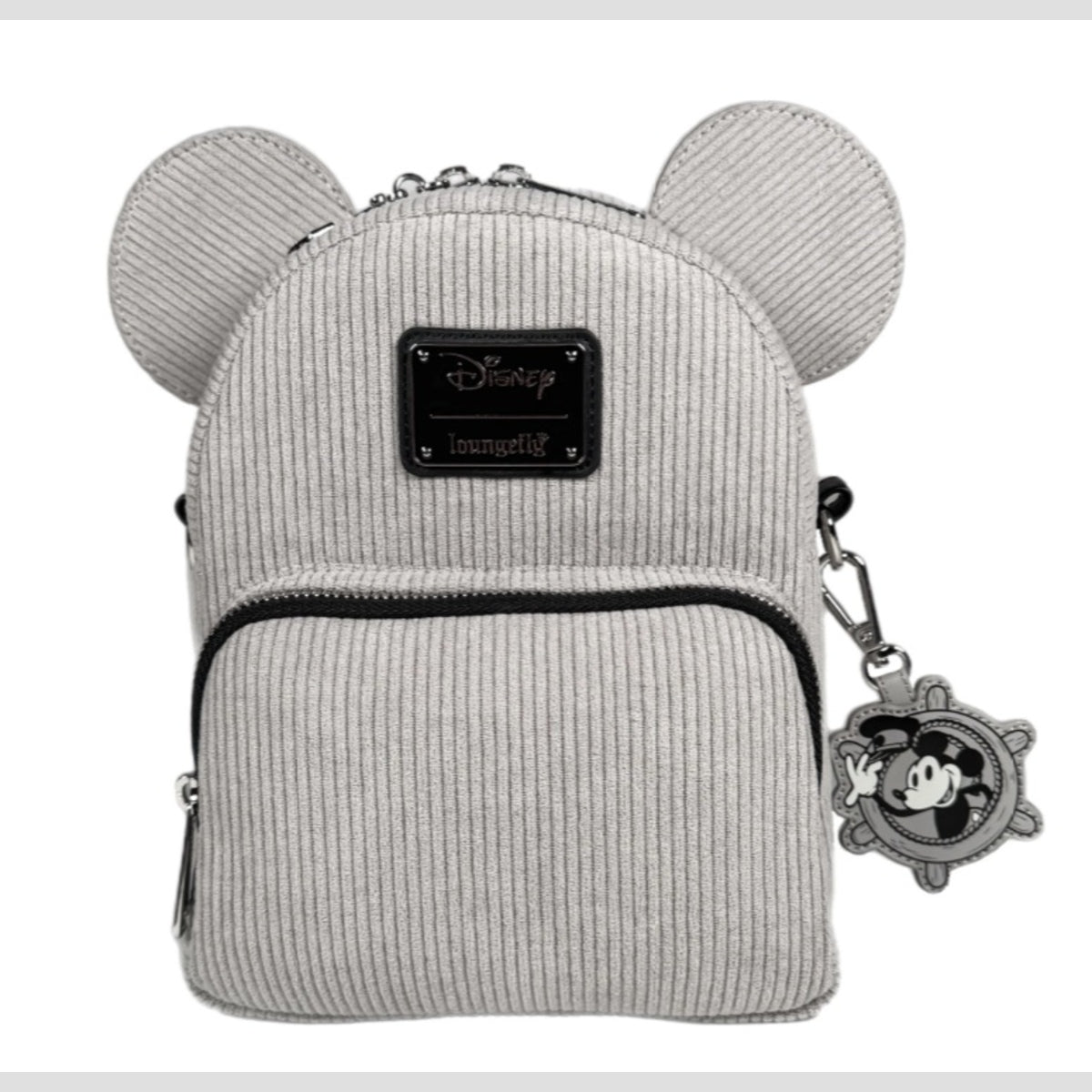 Loungefly Disney Steamboat Willie Corduroy Convertible Mini Backpack LE 1000 NWT