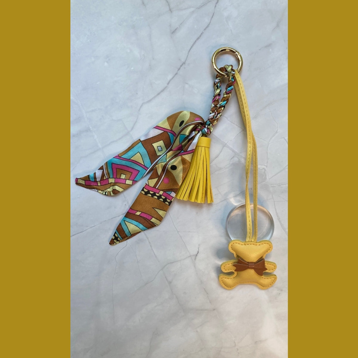 Chic Teddy Bear Handbag Adornment & Keychain, 5 Color Options
